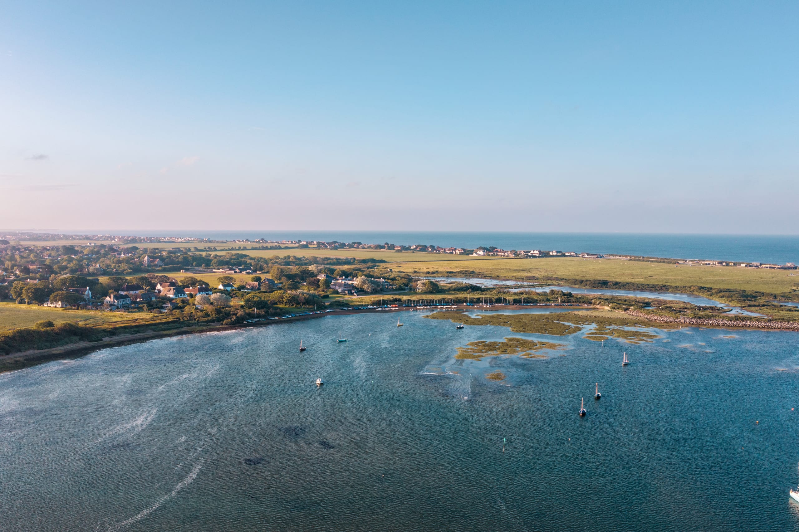 The coastline from the air